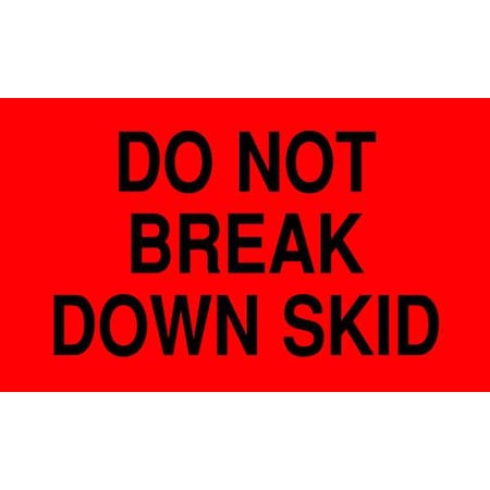 Shipping Labels, 5 In. W, Black/Red, PK50