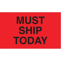 Shipping Labels, Black/Red, 3 In. H, PK50