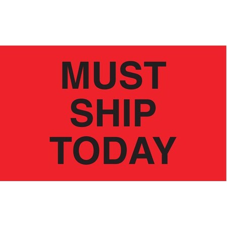 Shipping Labels, Black/Red, 3 In. H, PK50