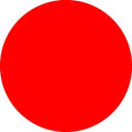 Circle Blank Labels 4", Red/Roll, Pk500
