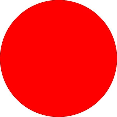 Circle Blank Labels 4", Red/Roll, Pk500