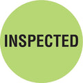 Circle Inventory Control Label, Inspected, Green, Pk1000