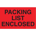 Shipping Labels 3", Packing List Enclosed, Red, Pk500