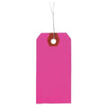 1-3/8" x 2-3/4" Fluorescent Pink Wire Tag, Includes 12" Wire, Pk1000