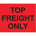 Shipping Labels 8"x10", Top Freight Only, Red, Pk50