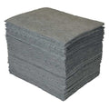 Sorbent Pad, 30 gal, 15 in x 19 in, Universal, Gray, 100 PK