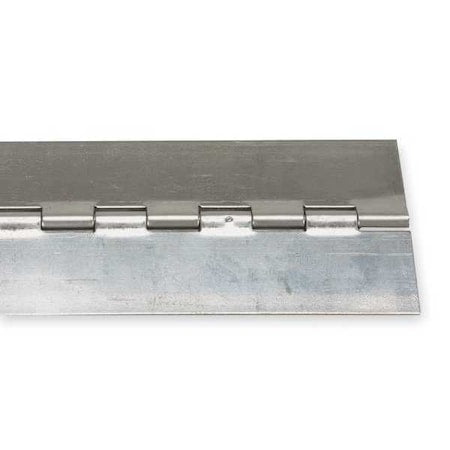Piano Hinge, Stainless Steel, Full Surface Mounting, 3/4 in Leaf W x 72 in Leaf H, Stainless steel