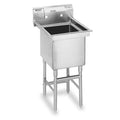 Kitchen Sink 18 in x 20 in, 1, 3, Floor Mount, 304 Stainless steel