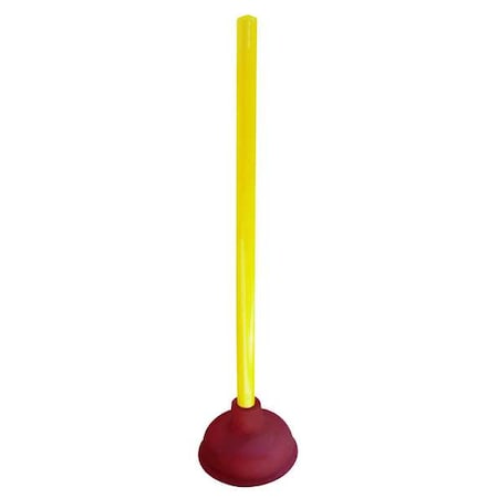 Forced Cup Toilet Plunger, Rubber, Cup Size 5 in.