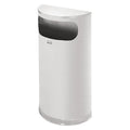 Half Round 9 gal Half-Round Indoor Metal Can, Satin Stainless Steel, None, Stainless Steel