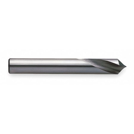 Spotting Drill Bit, 1 in Size, 90 Degrees Point Angle, High Speed Steel, Bright Finish