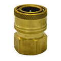 Quick Connect Coupler, 3/8 in (F)NPT, 4000 PSI Max Pressure, Brass/Stainless Steel