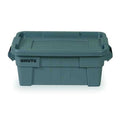 Stack & Nest Storage Tote W/ Lid, 14 gal, 27-7/8 in L x 16-1/2 in W x 10-3/4 in H, Gray, Plastic