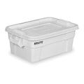Stack & Nest Storage Tote W/ Lid, 14 gal, 27-7/8 in L x 16-1/2 in W x 10-3/4 in H, White, Plastic