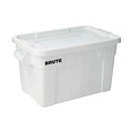 Stack & Nest Storage Tote W/ Lid, 20 gal, 27-3/4 in L x 17-3/8 in W x 15-1/8 in H, White, Plastic