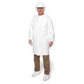 Tyvek IsoClean Disposable Lab Coat, Tyvek(R) IsoClean(R), Snaps Closure, White, L, 30 PK