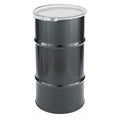 Open Head Transport Drum, Steel, 16 gal, Unlined, Black