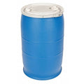 Open Head Transport Drum, Polyethylene, 30 gal, Unlined, Blue