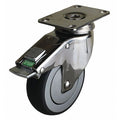 Swivel Plate Caster w/2-Position Directional Lock, 5 in.
