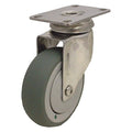 Swivel Plate Caster, TPR, 6 in., 240 lb.