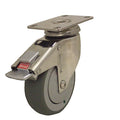 Swivel Plate Caster w/Total-Lock, TPR, 6 in, 240 lb