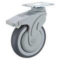 Swivel Plate Caster w/2-Position Directional Lock, 325 lb