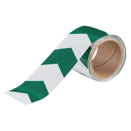 Floor Marking Tape, Polyester, No Legend, Green, 3 in W., 8 mil Thickness