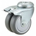Dual Wheel Bolt Hole Swivel Cstr w/Brake