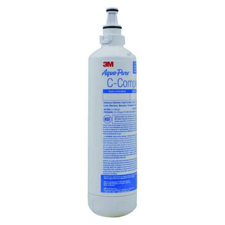 Quick Connect Filter, 0.8 gpm, 0.5 Micron, 2-3/8"" O.D., 8 7/8 in H