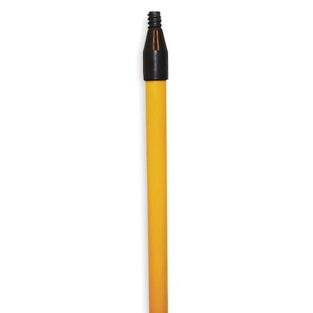 58" Handle, 1 in Dia, Yellow, Fiberglass