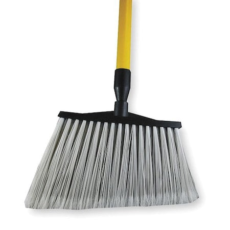 9 in Sweep Face Angle Broom, Soft, Synthetic, Black