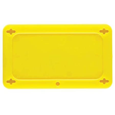 Blank Tag, Plastic, 2 3/16 in H x 3 11/16 in W, Yellow, Rectangle