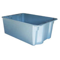 Stack & Nest Storage Container, 9 gal, 25-1/4 in L x 18 in W x 6 in H, Gray