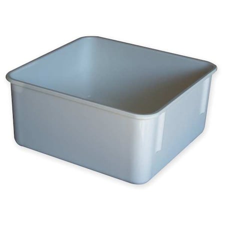 Stack & Nest Storage Container, 0.7 gal, 9-3/4 in L x 9-1/4 in W x 2-1/8 in H, White