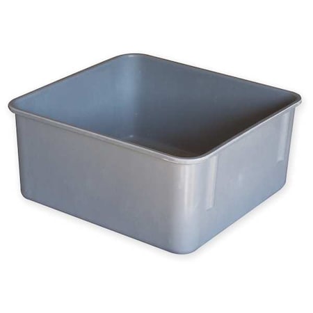 Stack & Nest Storage Container, 0.7 gal, 9-3/4 in L x 9-1/4 in W x 2-1/8 in H, Gray