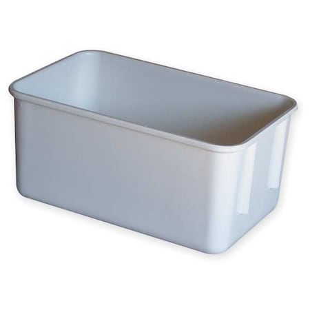Stack & Nest Storage Container, 0.9 gal, 9-3/4 in L x 6-1/8 in W x 4-1/2 in H, White