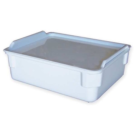 Storage Container, Fiberglass Reinforced Composite, White, 3-3/8 in H, 9-1/4 in W, 11-3/8 in L