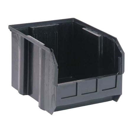 Hang & Stack Storage Bin, Polypropylene/Polyethylene, Black, 7 in H, 8 1/4 in W, 10 3/4 in L