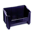 Storage Bin, Polypropylene/Polyethylene, Black, 12 1/2 in H, 19 7/8 in W, 15 1/4 in L