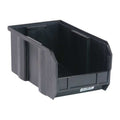 Hang & Stack Storage Bin, Polypropylene/Polyethylene, Black, 7 in H, 8 1/4 in W, 14 3/4 in L