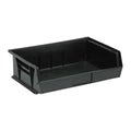 Hang & Stack Storage Bin, Polypropylene/Polyethylene, Black, 5 in H, 16 1/2 in W, 10 7/8 in L