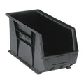 Hang & Stack Storage Bin, Polypropylene/Polyethylene, Black, 9 in H, 8 1/4 in W, 18 in L
