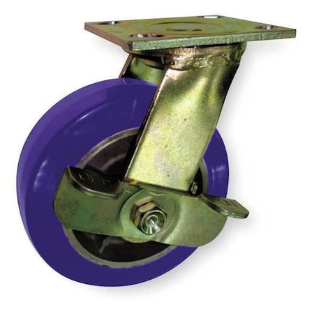Swivel Plate Caster, Poly, 4 in., 750 lb.
