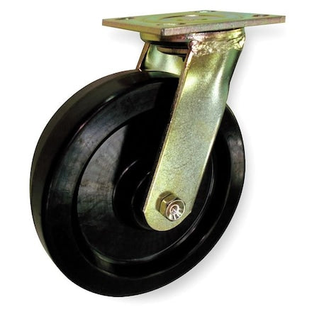 Swivel Plate Caster, Phnolic, 4 in., 800 lb