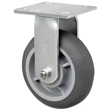 Rgd Plat Castr, Therm Rubbr, 6 in., 450 lb.