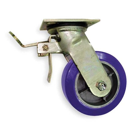 NSF-Listed Plate Caster, 1250 lb. Ld Rating, Roller