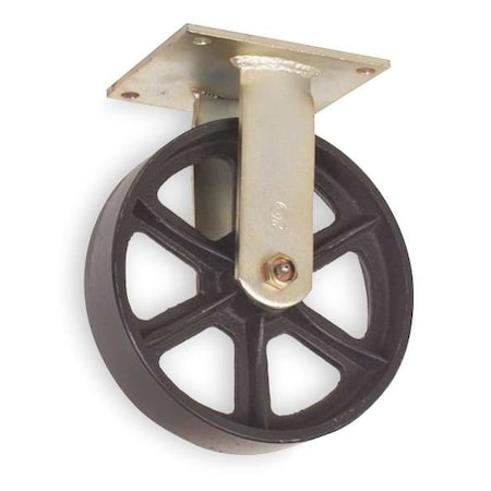 Rgd Plt Castr, Cst Irn, 5 in., 1200 lb., Blk