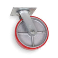 Swivel Plate Caster, Poly, 8 in., 1200 lb., Rd