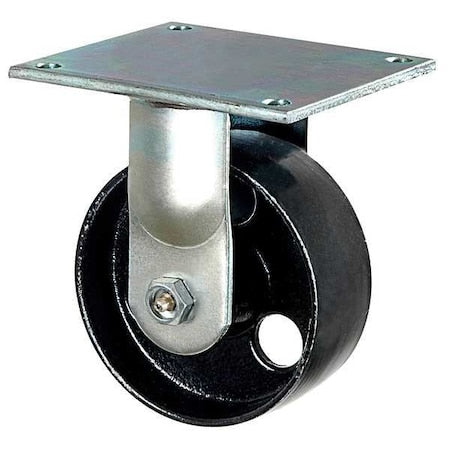 Rigid Plate Castr, Cast Iron, 5 in, 1200 lb