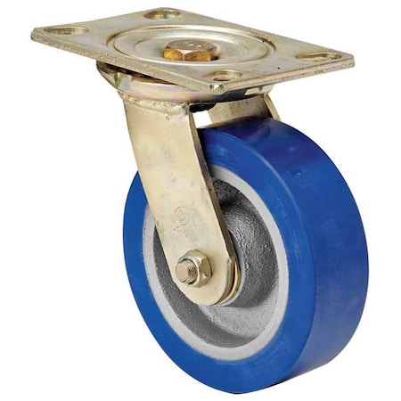 Swivl Plat Caster, Poly, 6 in., 1750 lb., A